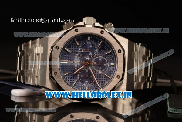 Audemars Piguet Royal Oak Chronograph Swiss Valjoux 7750 Automatic Steel Case Blue Dial Stick Markers With Steel Bezel Steel Bracelet (JH) - Click Image to Close